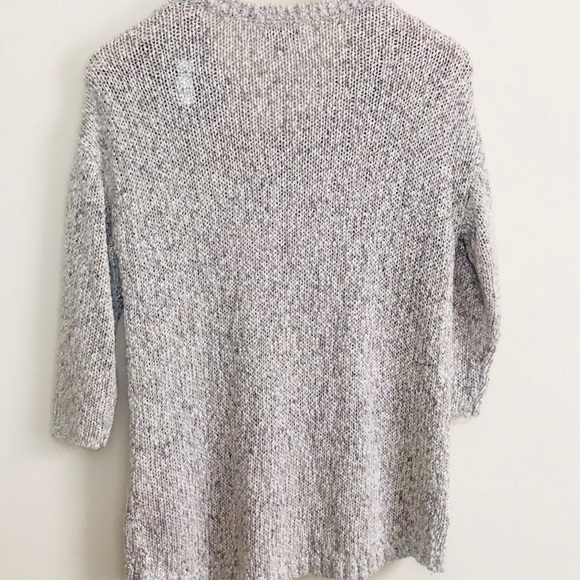 |Lucky Brand| Marled Grey Gray V Neck Sweater Sz M - Picture 5 of 5